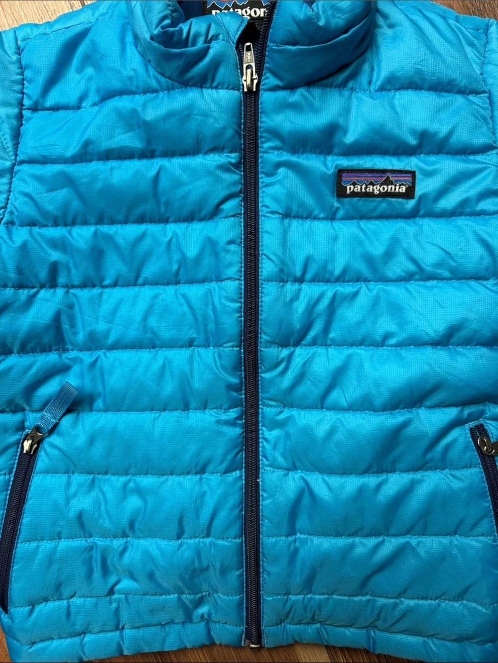 3T Patagonia Kids Vibrant Blue Quilted Puffer Jacket